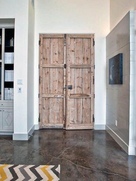 reclaimed wood closet doors