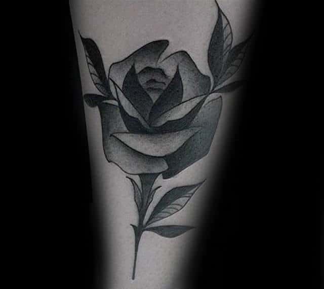 nextluxury simple 8 black and grey rose tattoos