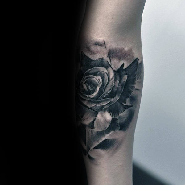 nextluxury realistic 5 black and grey rose tattoos