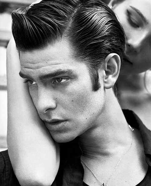 Side Part Mens Thick Greaser Hair