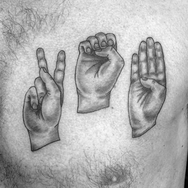 Sign Language Tattoos For Men
