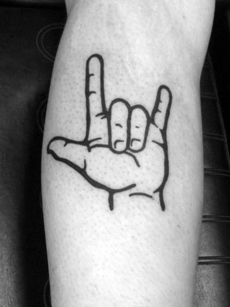 Sign Language Themed Tattoo Ideas For Men