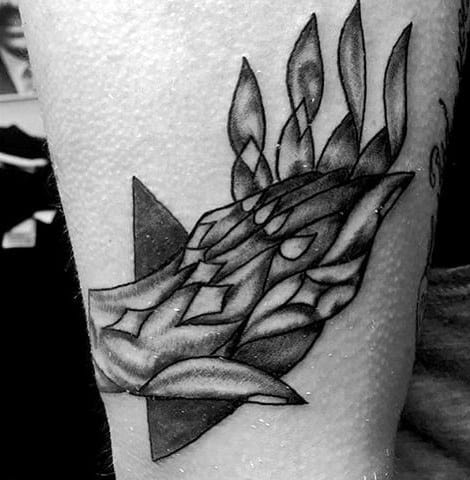 Small Simple Abstract Guys Praying Hands Tattoos Ideas