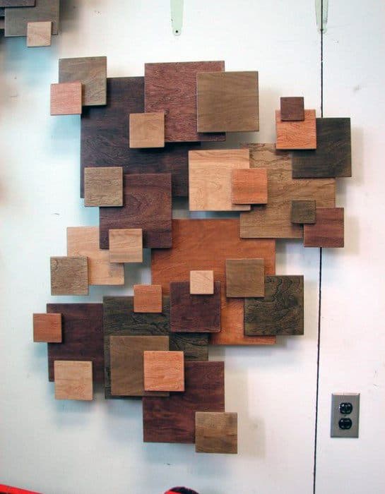 square wood wall art