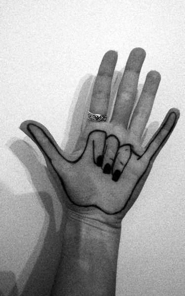 Stylish Mens Sign Language Tattoos