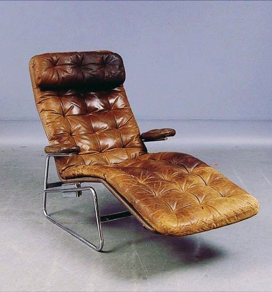 tan leather recliner