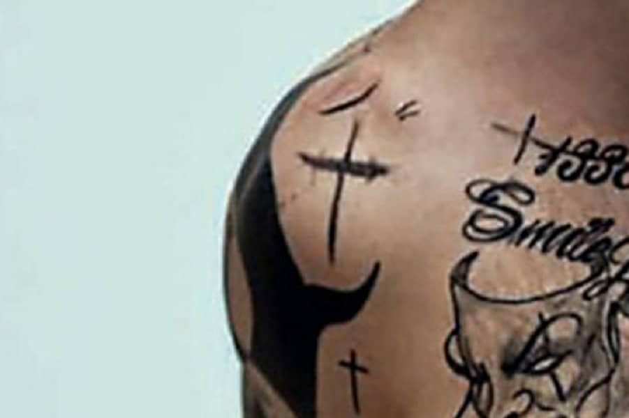 tom hardy cross tattoos