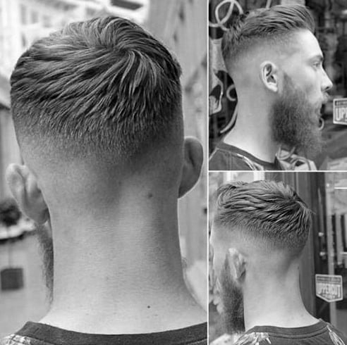 Trendy Mens Short Hairstyle With Fade