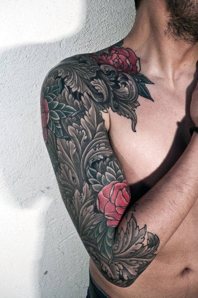 Tribal Rose Tattoos For Men
