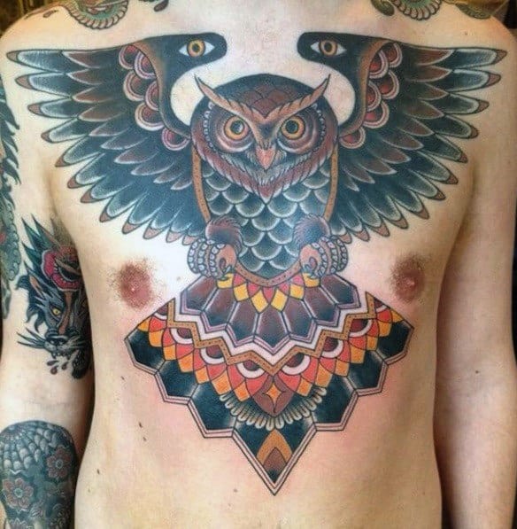 Unique Owl Tattoos For Men
