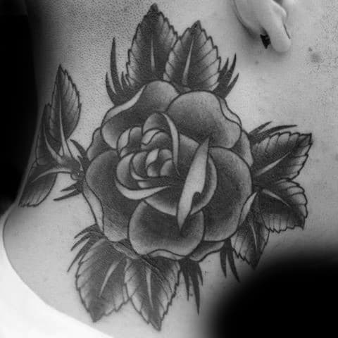 nextluxury neck 1 black and grey rose tattoos