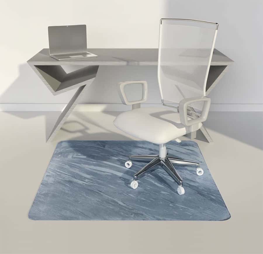 Vitrazza Sola Collection Perspective View Glass Office Chair Mat