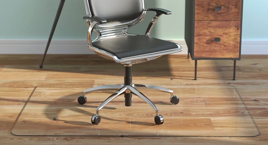 Vitrazza Glass Chair Mat in Office