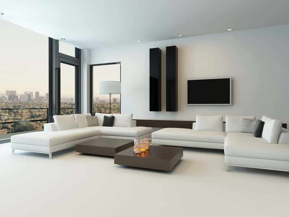 White Decor Pieces Minimalist Living Room 5
