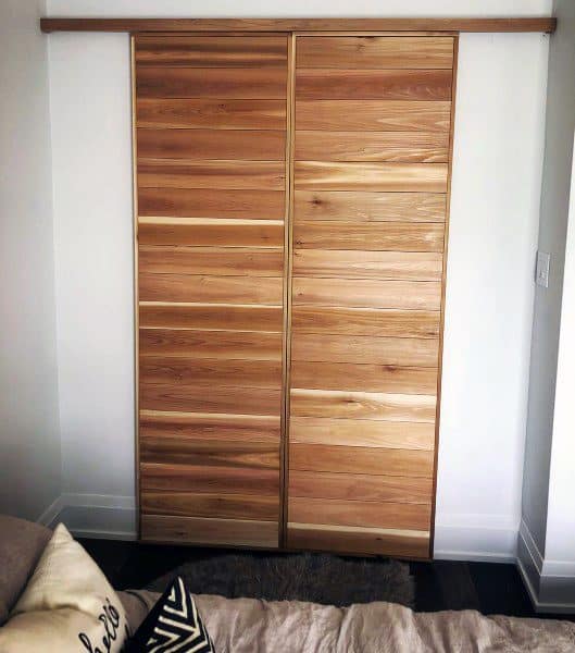 wood panel closet door