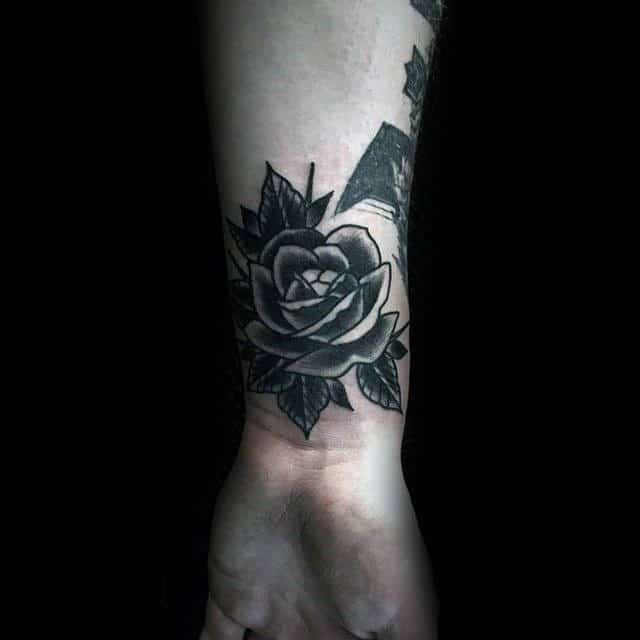 nextluxury wrist 1 black and grey rose tattoos