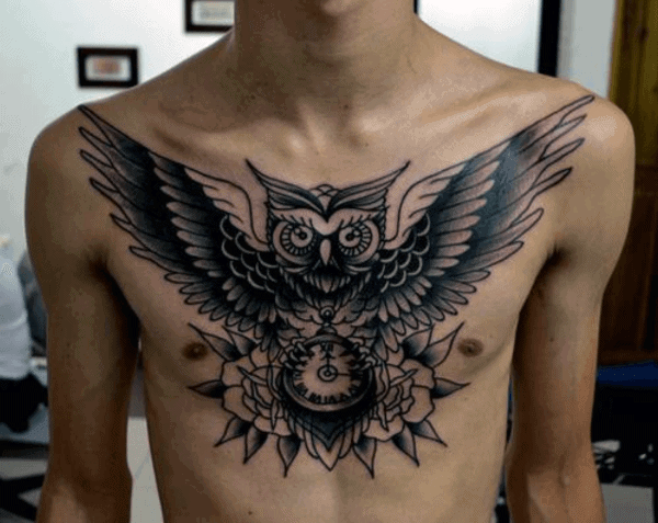 Cool Men's Owl Tattoo Symbolism