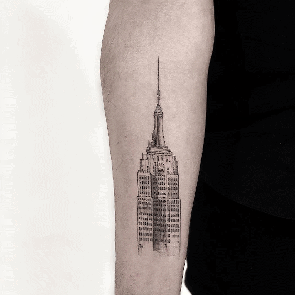 Mens Empire State Building Tattoo Ideas