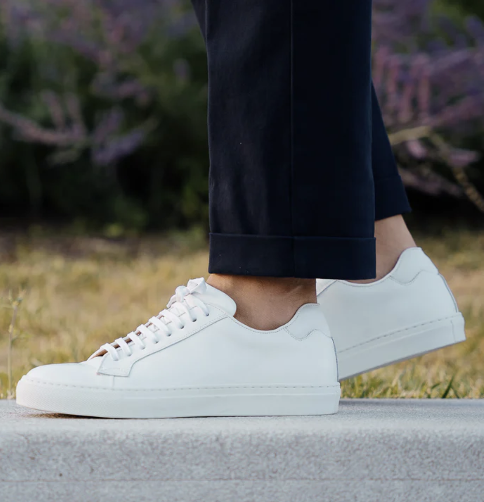 Belèratt Total-White Leather Sneakers by Velasca